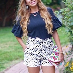 Paperbag waisted shorts